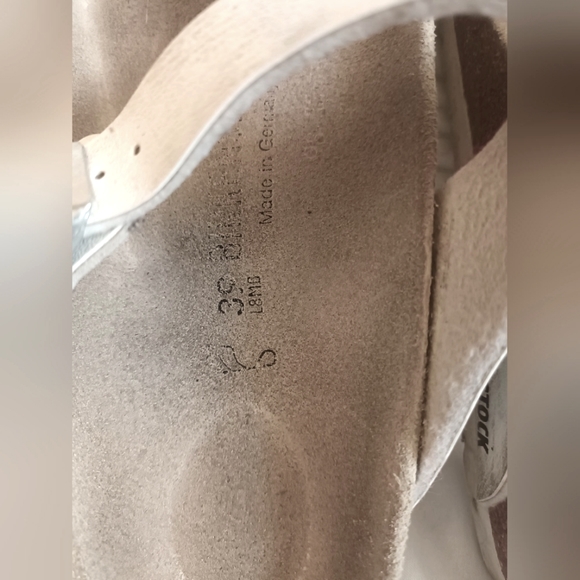 Birkenstock Gizeh Birko-Flor White Leather Sz 39 - Picture 2 of 10